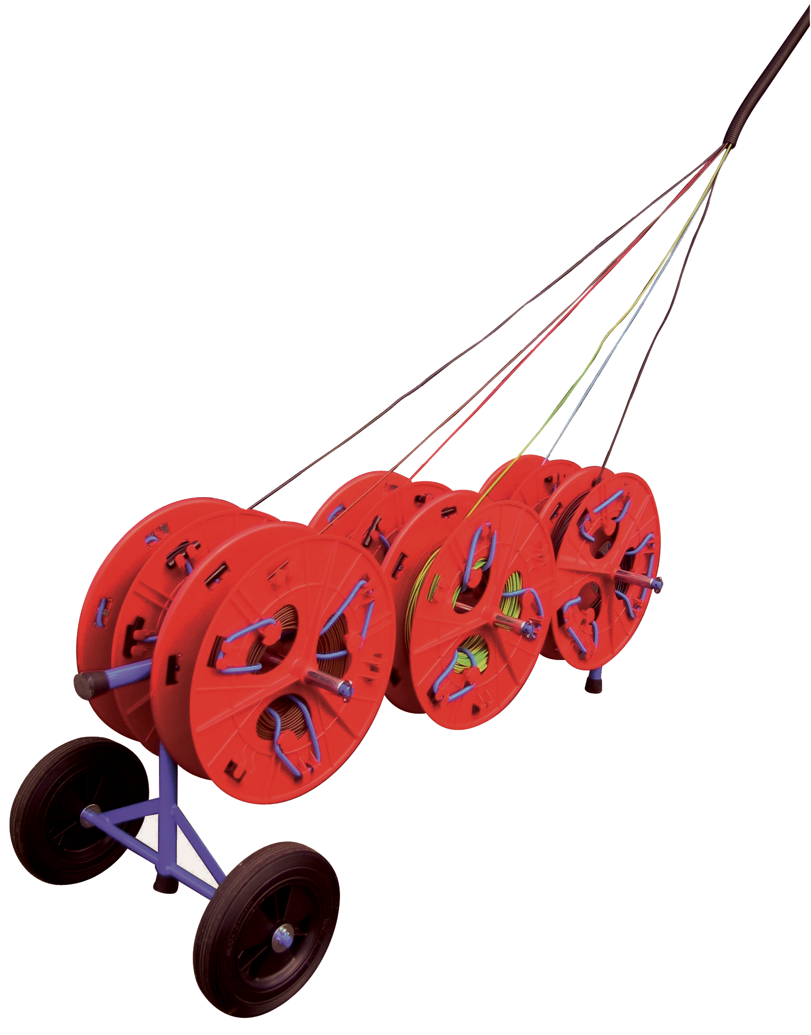 Photo MAXIQUAD : chariot-d�rouleur pour couronnes de fils, livr� avec 6 bobines | Ref : E3500777