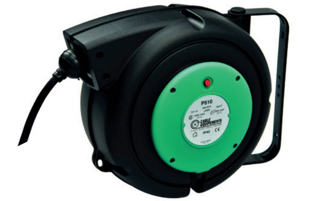 Photo P510 : enrouleur rappel auto PLT 500 - 9+1m 3G2,5� HO5VV-F - IP42 - Cliquet | Ref : ER03025-10V-P510