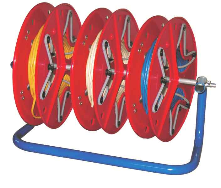 Photo MINOQUAD : d�vidoir de chantier pour couronnes de fils, livr� avec 3 bobines | Ref : E3500300