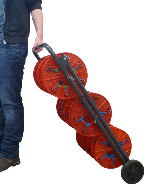 Vignette 2 produit NOVOQUAD : chariot-drouleur pour couronnes de fils, livr avec 9 bobines | Ref : E3500900