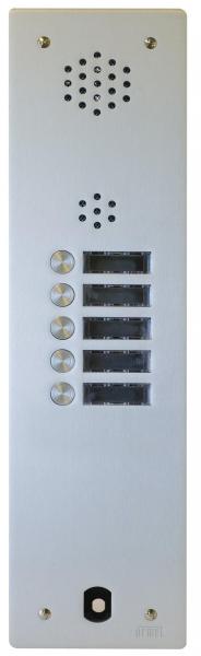 Photo Plaque Audio Alu 5 Bouton Poussoir 2 Voice | Ref : A83/105M