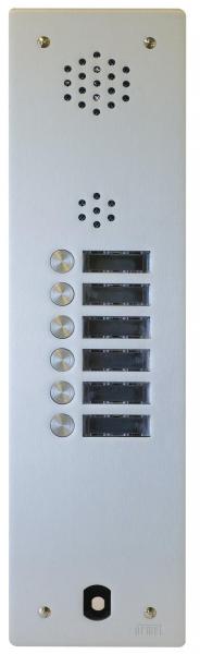 Photo Plaque Audio Alu 6 Bouton Poussoir 2 Voice | Ref : A83/106M