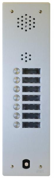 Photo Plaque Audio Alu 7 Bouton Poussoir 2 Voice | Ref : A83/107M