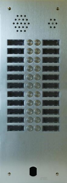 Photo Plaque Audio Alu 2R 22Bouton Poussoir 2Voic | Ref : A83/222M