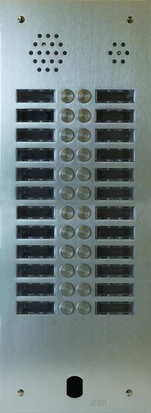 Photo Plaque Audio Alu 2R 24Bouton Poussoir 2Voic | Ref : A83/224M