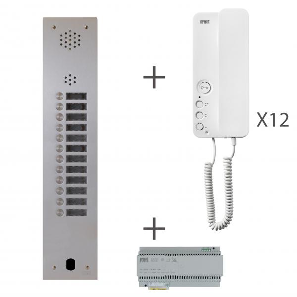 Photo Kit Audio 1R 12Bouton Poussoir 2 Voice Prog | Ref : KA83/112