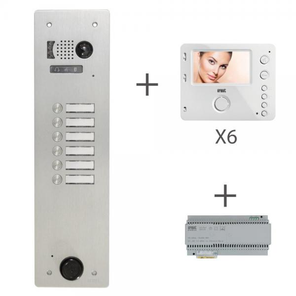 Photo Kit Video Alu 1R 6 Bouton Poussoir 2 Voice | Ref : KV83/106