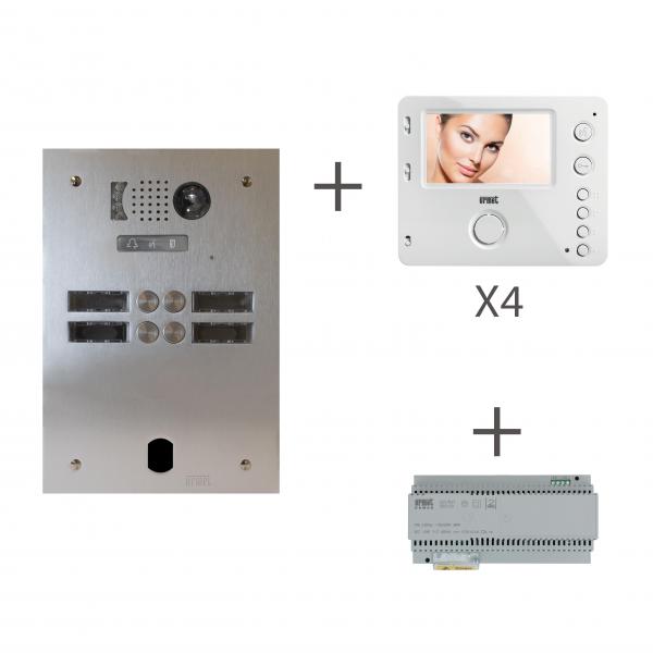 Photo Kit Video Alu 2R 4 Bouton Poussoir 2 Voice | Ref : KV83/204