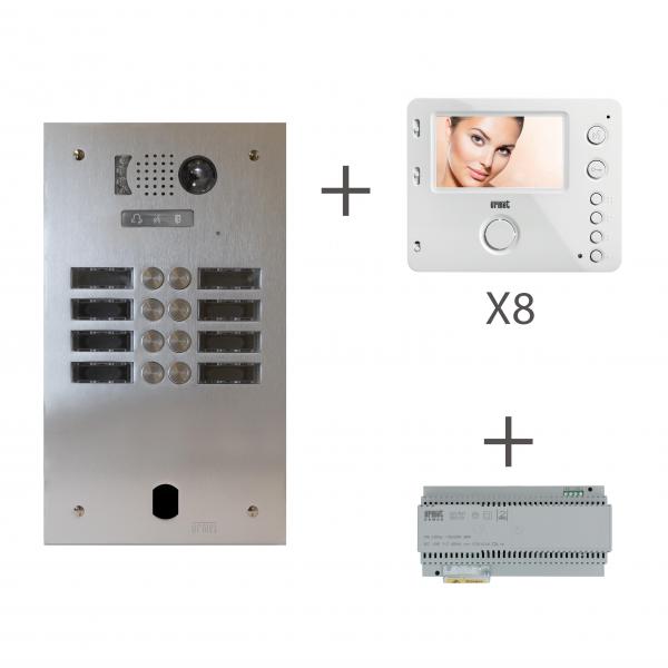 Photo Kit Video Alu 2R 8 Bouton Poussoir 2 Voice | Ref : KV83/208