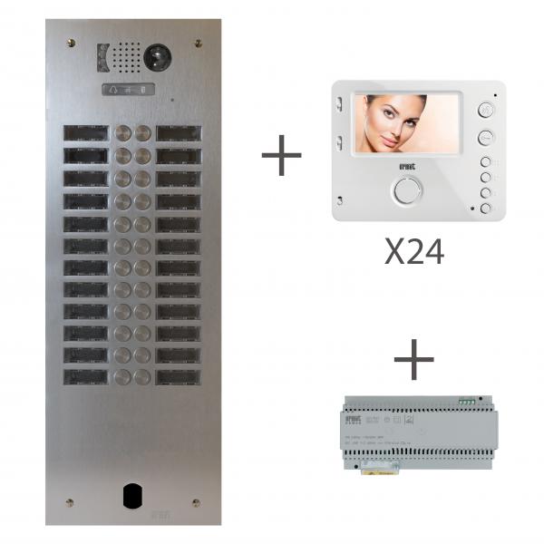 Photo Kit Video Alu 2R 24 Bouton Poussoir 2 Voice | Ref : KV83/224