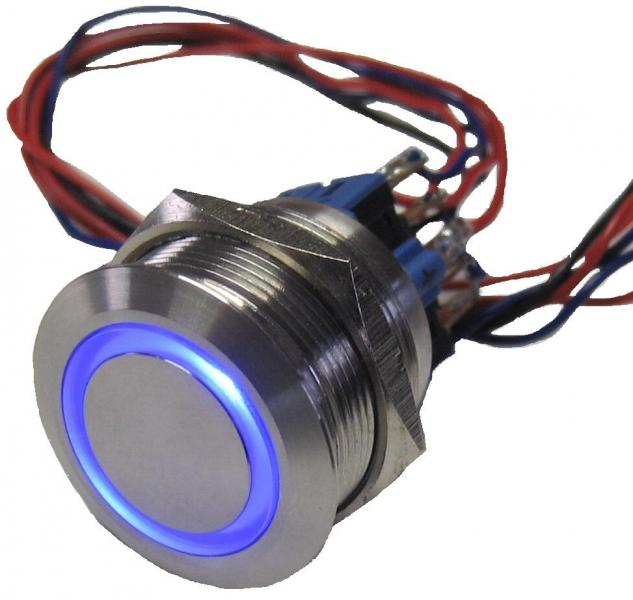 Photo Bouton Poussoir Seul No Nf Lum Ø 19 Mm | Ref : O/33