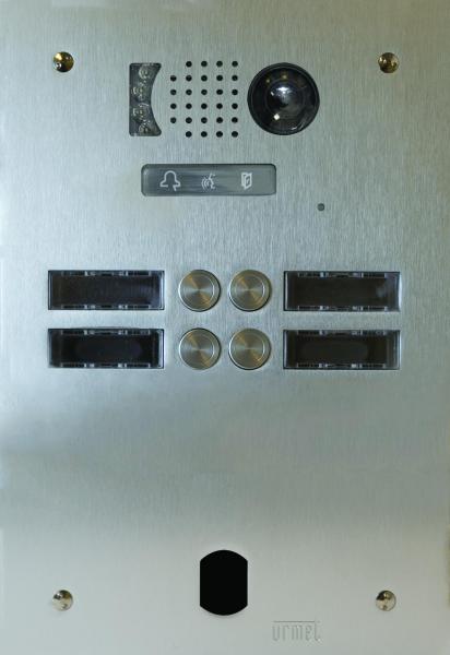 Photo Plaque Video Alu 2R 4 Bouton Poussoir 2 Voi | Ref : V83/204