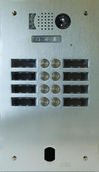 Photo Plaque Video Alu 2R 8 Bouton Poussoir 2 Voi | Ref : V83/208