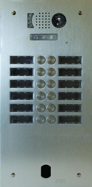 Photo Plaque Video Alu 2R 12 Bouton Poussoir 2 Vo | Ref : V83/212