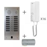 URMET Kit audio 2r 16bouton poussoir 2 voice prog KA83/216