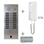URMET Kit audio 2r 18bouton poussoir 2 voice prog KA83/218