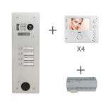 URMET Kit video alu 1r 4 bouton poussoir 2 voice KV83/104