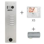 URMET Kit video alu 1r 5 bouton poussoir 2 voice KV83/105