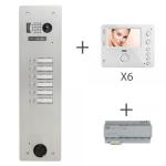 URMET Kit video alu 1r 6 bouton poussoir 2 voice KV83/106