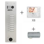 URMET Kit video alu 1r 8 bouton poussoir 2 voice KV83/108