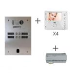 URMET Kit video alu 2r 4 bouton poussoir 2 voice KV83/204