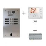 URMET Kit video alu 2r 6 bouton poussoir 2 voice KV83/206