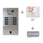 URMET Kit video alu 2r 7 bouton poussoir 2 voice KV83/207