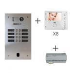 URMET Kit video alu 2r 8 bouton poussoir 2 voice KV83/208