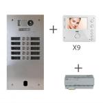 URMET Kit video alu 2r 9 bouton poussoir 2 voice KV83/209
