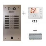 URMET Kit video alu 2r 12 bouton poussoir 2 voice KV83/212