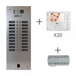 URMET Kit video alu 2r 20 bouton poussoir 2 voice KV83/220
