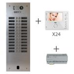 URMET Kit video alu 2r 24 bouton poussoir 2 voice KV83/224