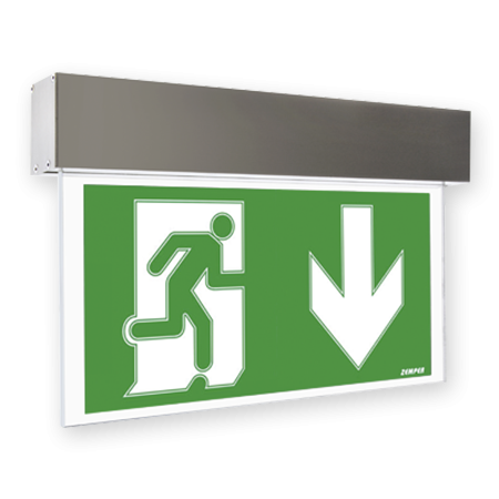 Photo BLOC AUTONOME EVACUATION DRAPEAU FLECHE | Ref : LLB 3045 EXP