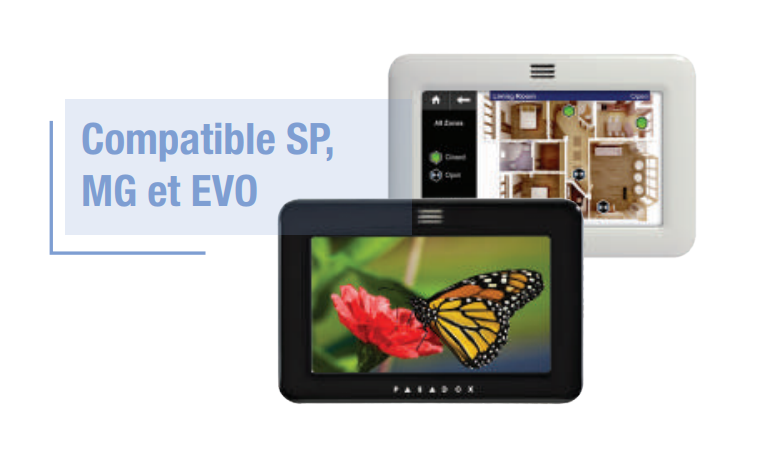 Photo CLAVIER TACTILE 5 BLANC AVEC OPTION PLAN ET ANNONCIATEUR | Ref : TM50W-SOL