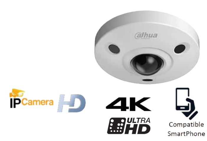 Photo CAMERA FISHEYE IP 12MP 10M POE | Ref : 601600