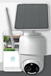 Photo CAM EXT 2MP PTZ WIFI SOLAIRE SUR BATTERI | Ref : LSP1117