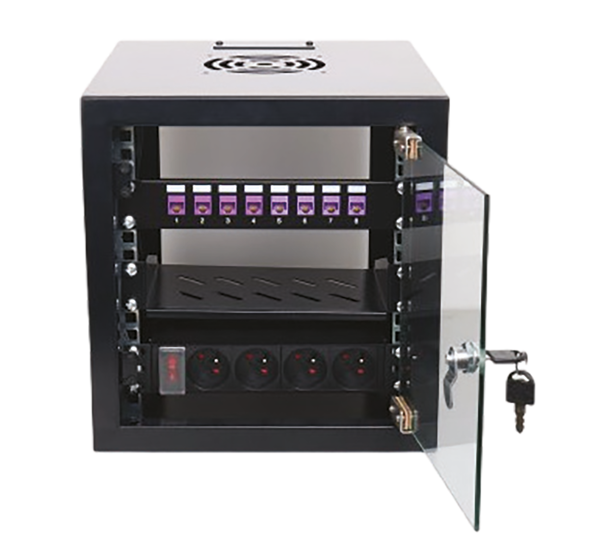 Photo KIT COFFRET EQUIPE 10 6U CAT6A | Ref : KITCOF10P6UC6A