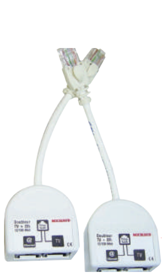 Photo Doubleur rj45 telphone / ethernet | Ref : Q168