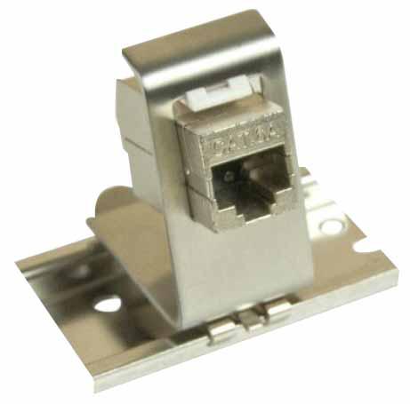 Photo SUPPORT DIN POUR 1 EMBASE RJ45 KEYSTONE | Ref : 272451