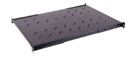 Photo PLATEAU 19  1U  NOIR PROF 450MM 4FIXATION | Ref : SYDA11354