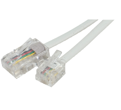 Photo CORDON TEL RJ11/RJ45 10M BLANC | Ref : SYE031410BL