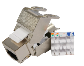 Photo Noyau RJ45 CAT6 KEYSTONE avec volet (sachet de 8) | Ref : SYD56008