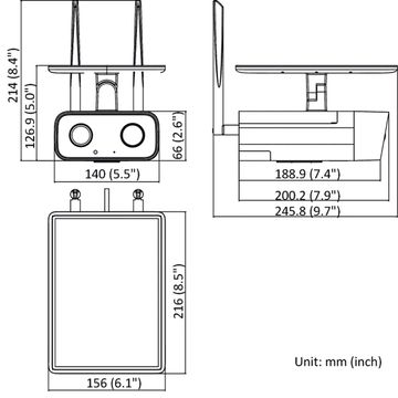 Vignette 2 produit CAM IP 4MP 4G COMPACT OBJ 4MM IR30M/AUTO | Ref : LSB-2XS2T41G0-ID/4G/C04S0