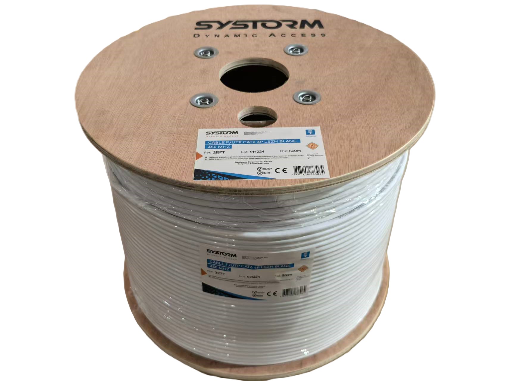 Vignette 2 produit CABLE CAT6 F/UTP 4P 450MHZ LSZH T500 CLA | Ref : 2157T