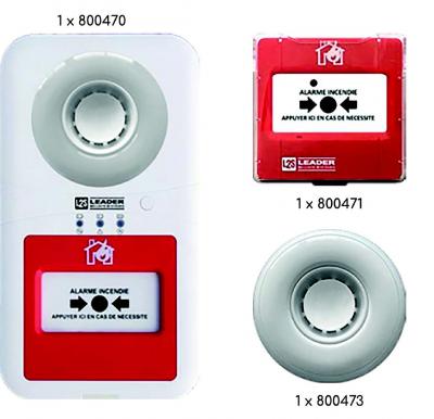 L2S SYSTORM Pack incendie type 4 radio (centrale avec dm+ dm + avertisseur sonore) 800475