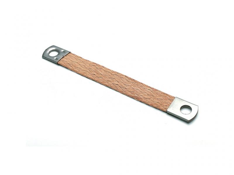 Photo Tresse en cuivre nu 25 mm longueur 250 mm | Ref : FL25250