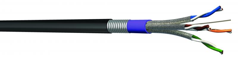 Photo Cble arm CAT6A U-FTP 1x4P - 525MHz - Gaine PE - Fca - Touret de 500m | Ref : 5254ARPE