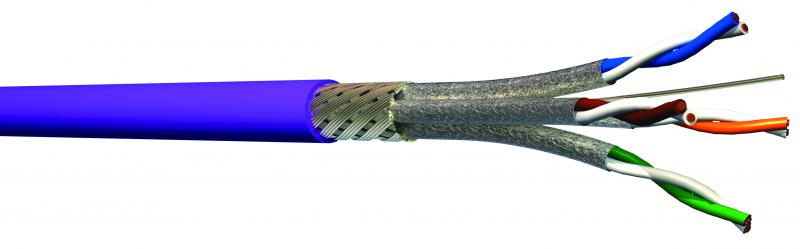 Photo Cble CAT7 S-FTP 1x4P 600MHz LSZH Dca - Touret de 500m | Ref : 60045SHEV