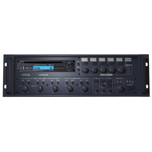 Photo Amplificateur mélangeur 240W 5 zones + Lecteur CD - USB - MP3 - TUNER AM-FM intégré | Ref : ACBAM240CD