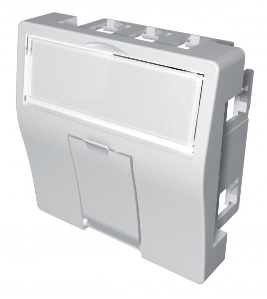 Photo Plastron 45X45 pour 1 Port RJ45 � Gamme BC - Boite de 8 | Ref : BC451C8